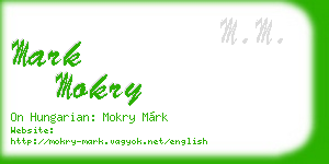 mark mokry business card